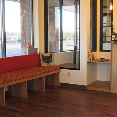 Comfortable Seating - Enjoy the comfortable seating in the lobby and watch the activity in the adoption room.